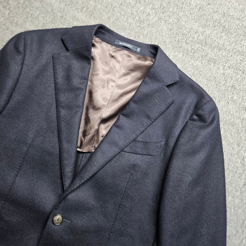 Suitsupply Havana Blazer Mens 36R Navy Blue Wool Vitale Barberis Canonico Slim